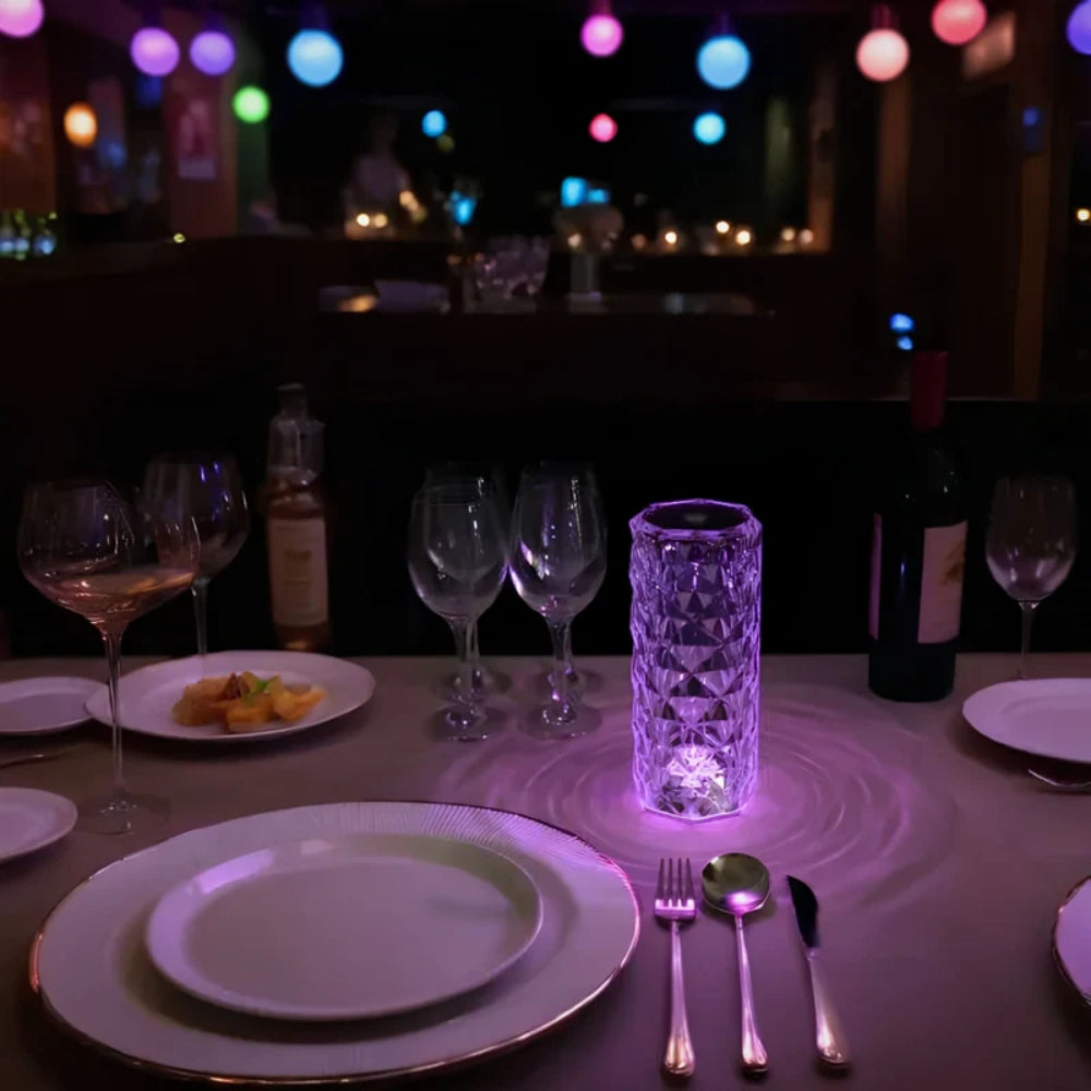 Touch-Aktivierte Kristall-Tischlampe – Elegantes Glasdesign
