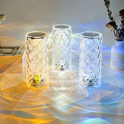Touch-Aktivierte Kristall-Tischlampe – Elegantes Glasdesign