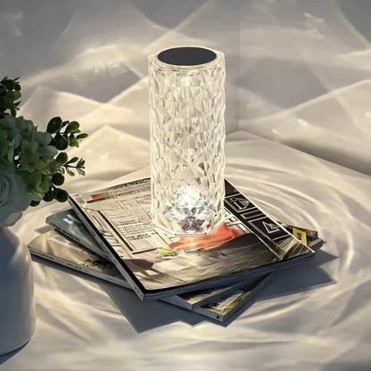 Touch-Aktivierte Kristall-Tischlampe – Elegantes Glasdesign