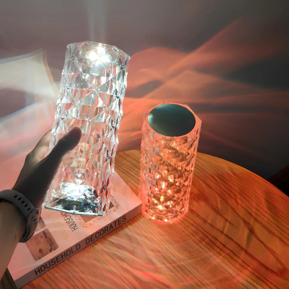 Touch-Aktivierte Kristall-Tischlampe – Elegantes Glasdesign