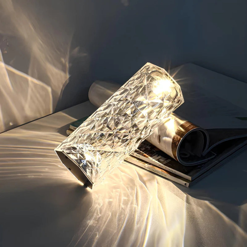 Touch-Aktivierte Kristall-Tischlampe – Elegantes Glasdesign