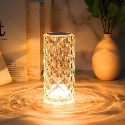 Touch-Aktivierte Kristall-Tischlampe – Elegantes Glasdesign