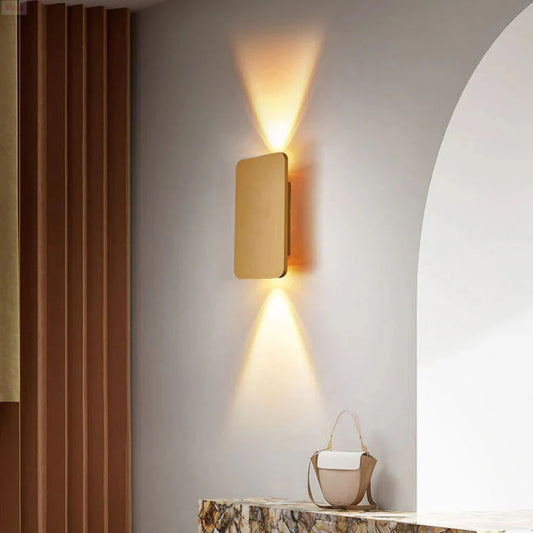 Up-Down-Wandleuchte – Rechteckiges Design mit Doppelstrahl