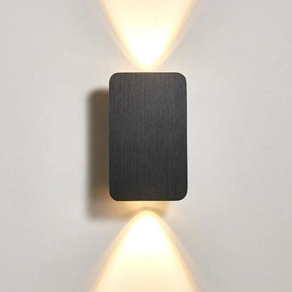 Up-Down-Wandleuchte – Rechteckiges Design mit Doppelstrahl
