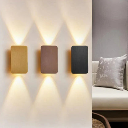 Up-Down-Wandleuchte – Rechteckiges Design mit Doppelstrahl