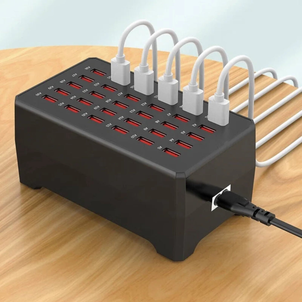 USB-Ladestation mit 30 Anschlüssen - Ladegerät mit hoher Kapazität