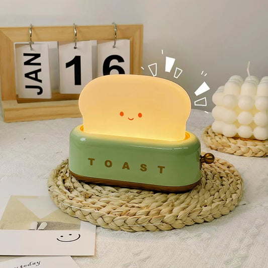 Versatile LED-Tischlampe – Charmantes Toast-Design & Sanftes Licht
