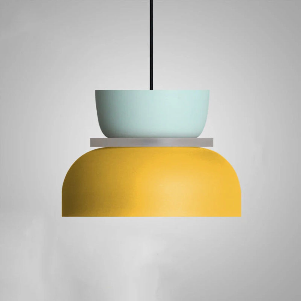Verspielte Color-Block-Pendelleuchte – Moderne Café-Hängeleuchte