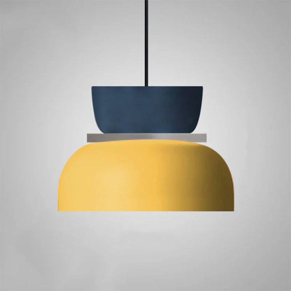 Verspielte Color-Block-Pendelleuchte – Moderne Café-Hängeleuchte