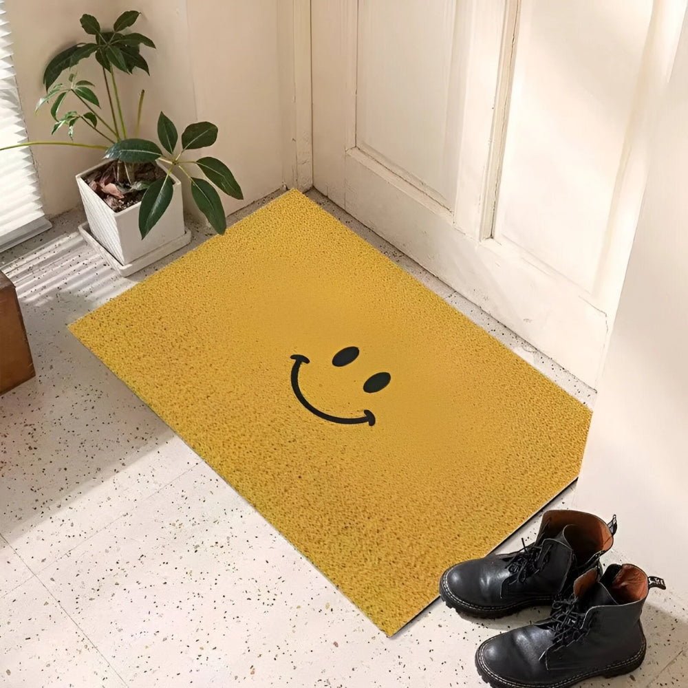 Verspielte Smiley-Fußmatte - Rutschfeste Willkommensmatte für den Eingangsbereich