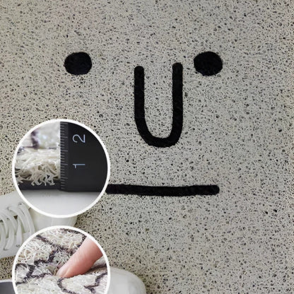 Verspielte Smiley-Fußmatte - Rutschfeste Willkommensmatte für den Eingangsbereich