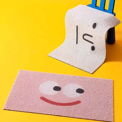 Verspielte Smiley-Fußmatte - Rutschfeste Willkommensmatte für den Eingangsbereich
