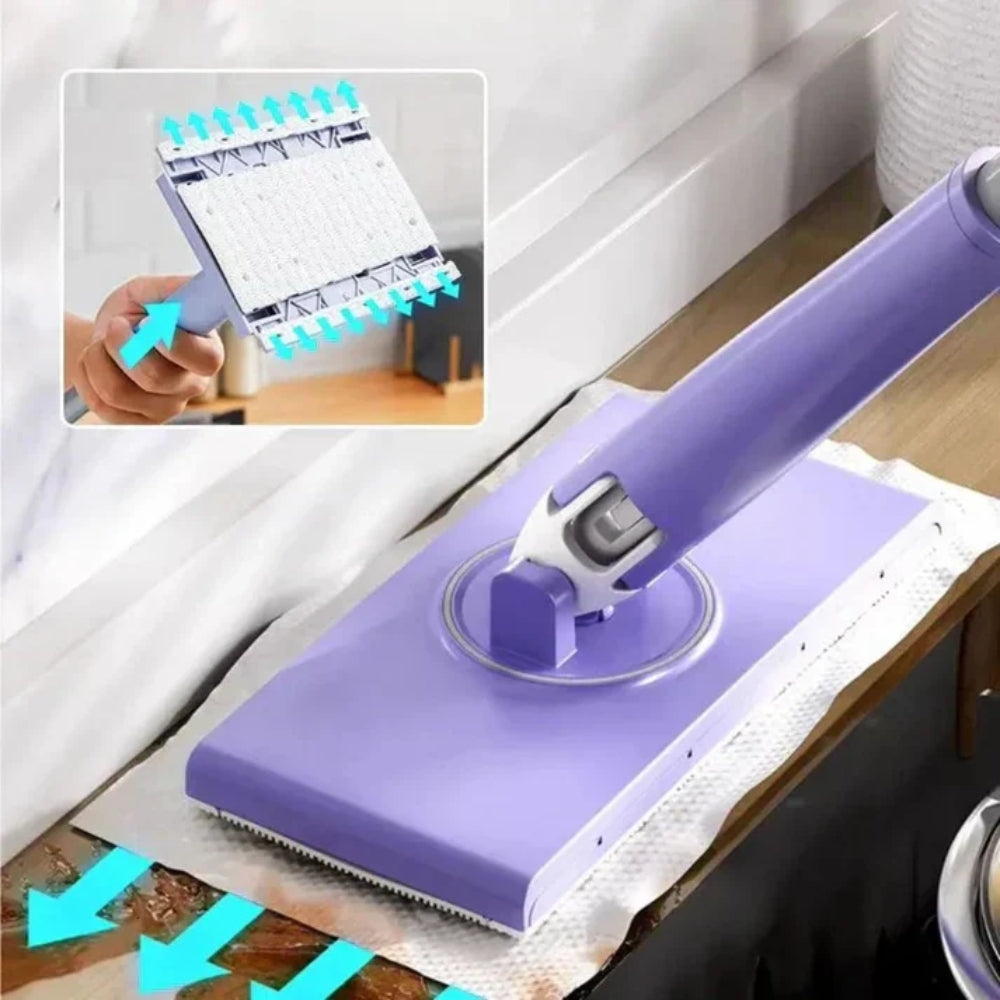Verstellbarer Swivel Mop - 360° drehbarer Kopf mit einfachem Wischwechsel