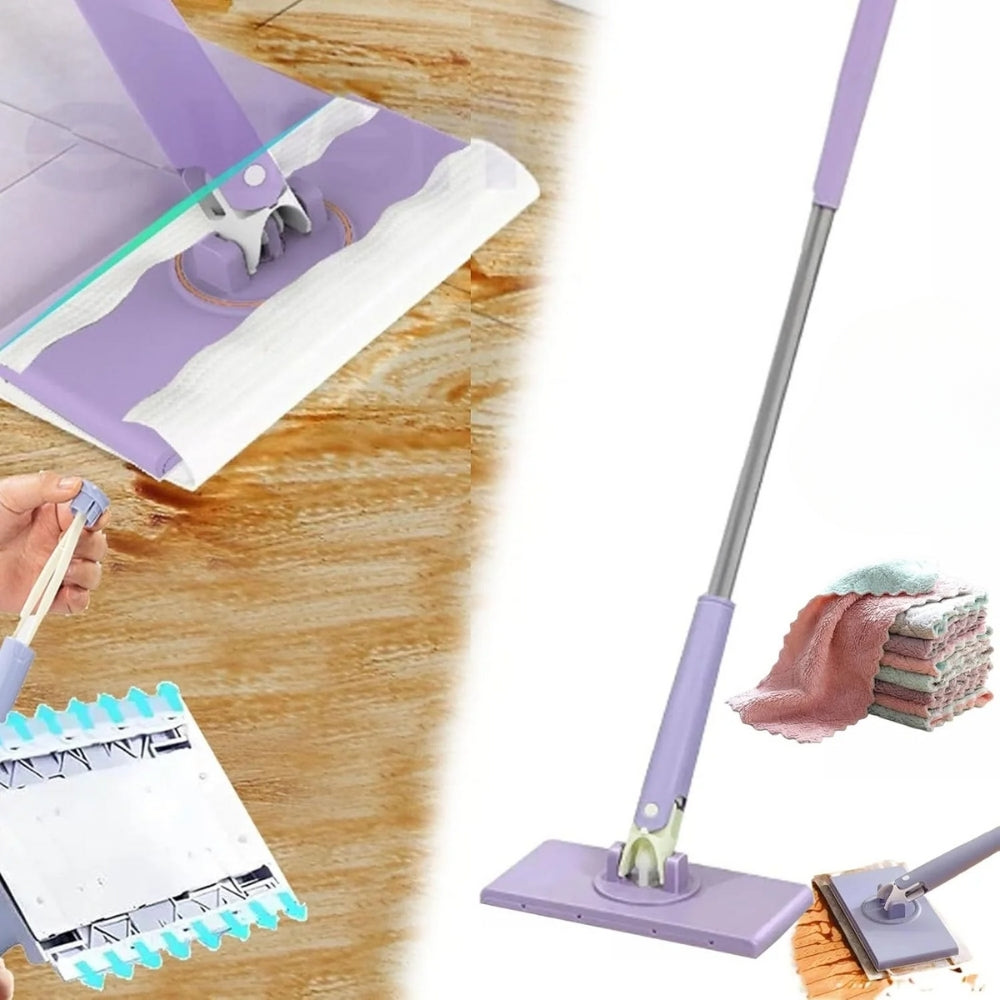 Verstellbarer Swivel Mop - 360° drehbarer Kopf mit einfachem Wischwechsel