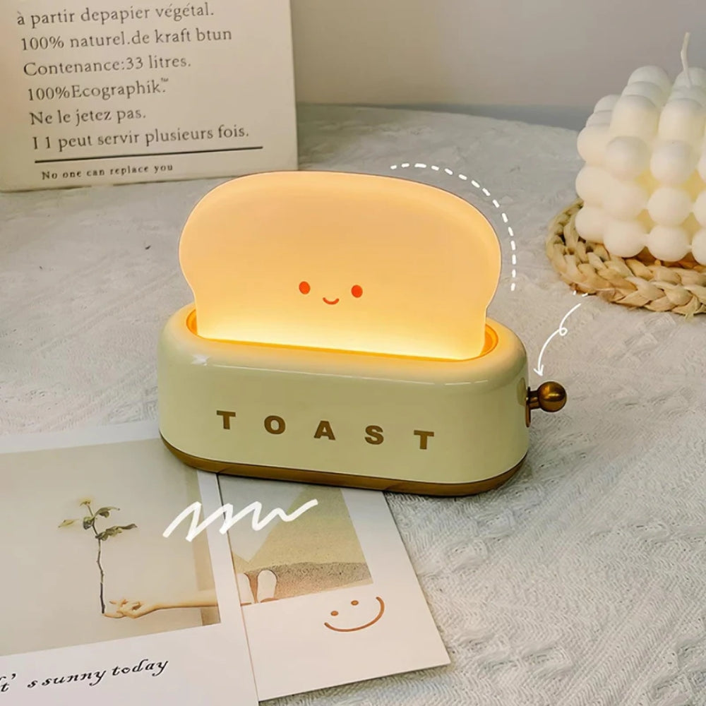 Vielseitig LED-Tischlampe – Charmantes Toast-Design & Sanftes Licht