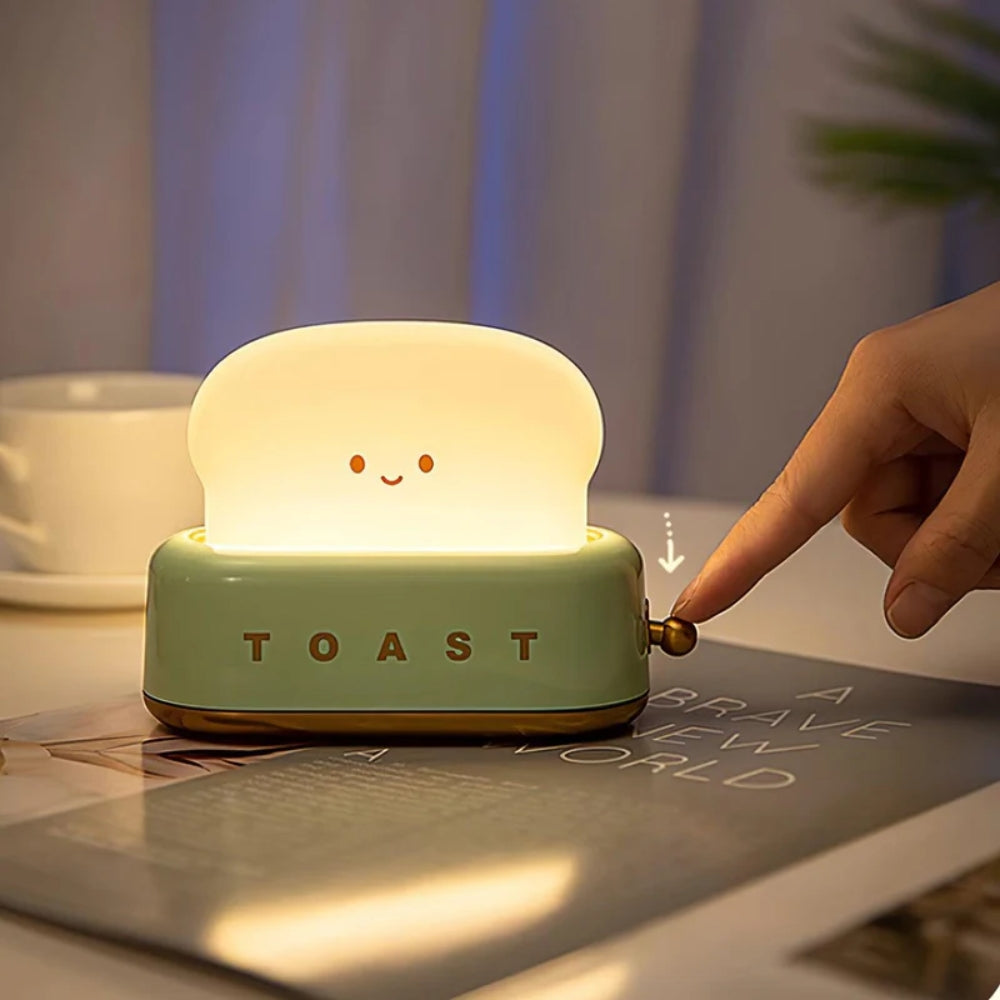 Vielseitig LED-Tischlampe – Charmantes Toast-Design & Sanftes Licht