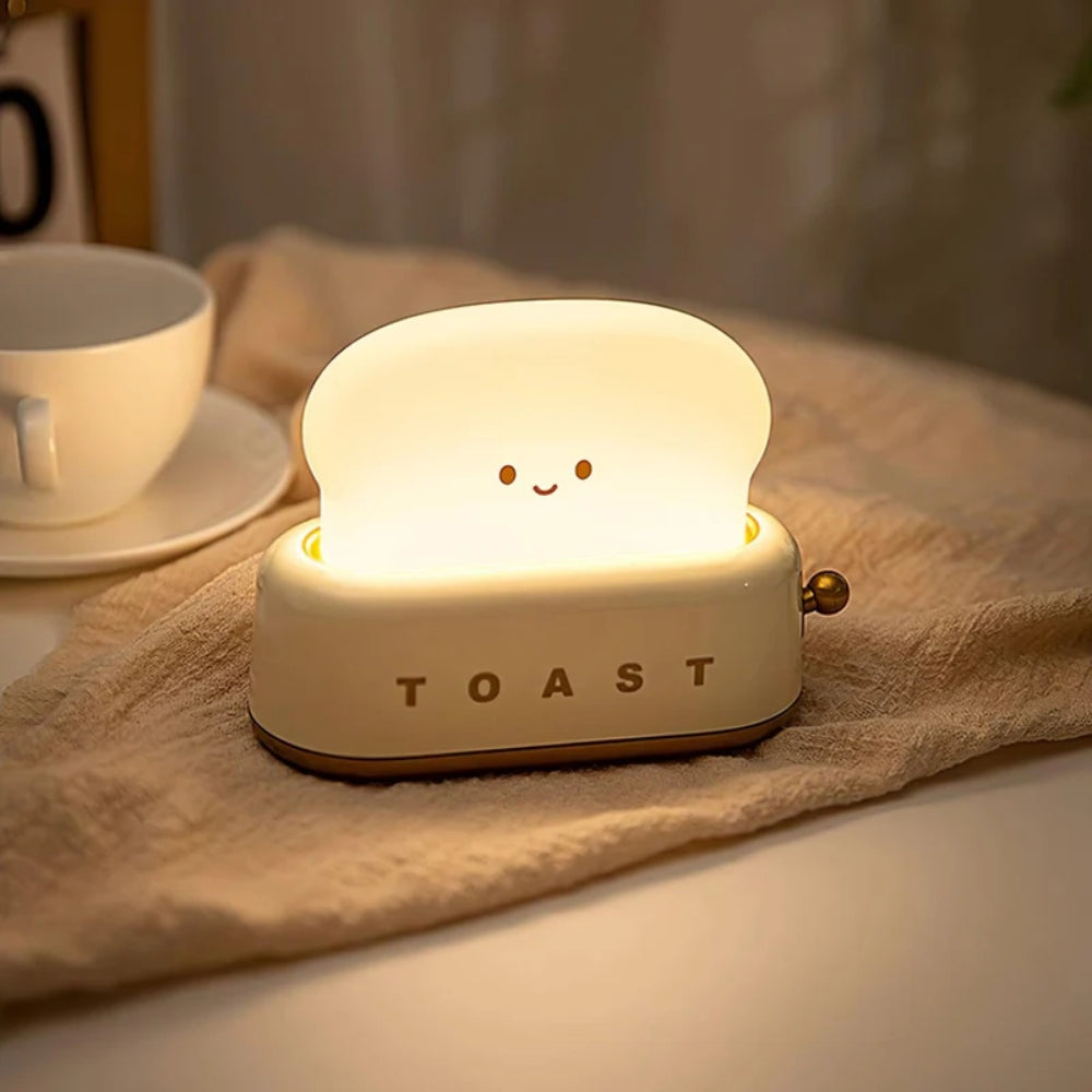 Vielseitig LED-Tischlampe – Charmantes Toast-Design & Sanftes Licht