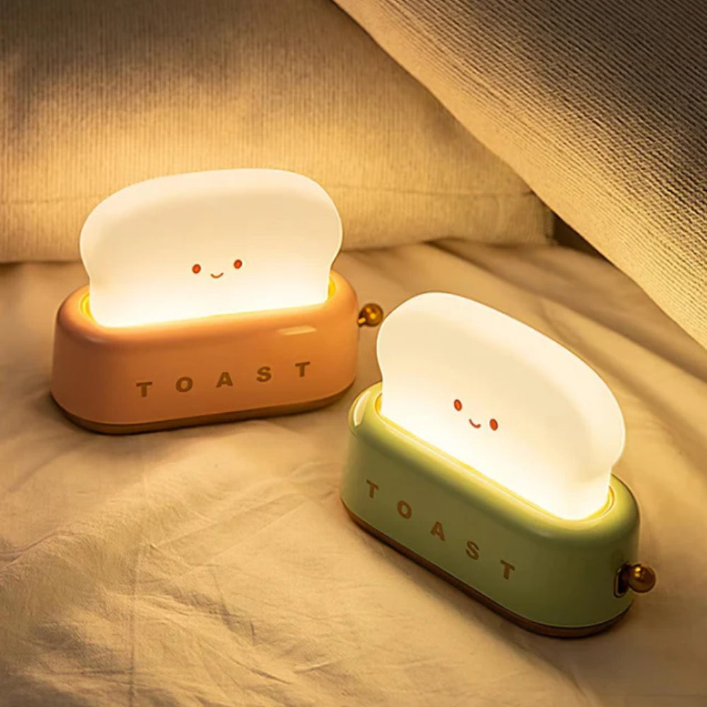Vielseitig LED-Tischlampe – Charmantes Toast-Design & Sanftes Licht