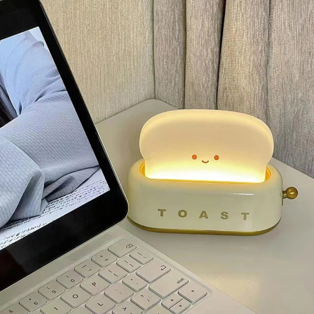 Vielseitig LED-Tischlampe – Charmantes Toast-Design & Sanftes Licht
