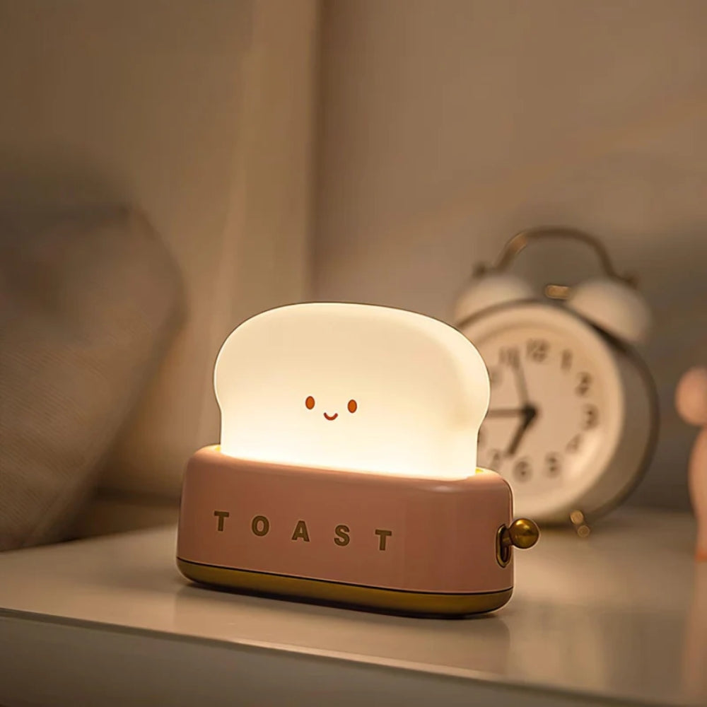 Vielseitig LED-Tischlampe – Charmantes Toast-Design & Sanftes Licht
