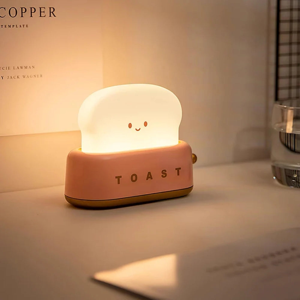 Vielseitig LED-Tischlampe – Charmantes Toast-Design & Sanftes Licht