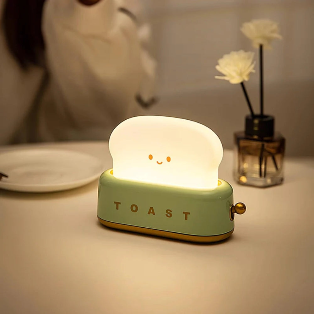 Vielseitig LED-Tischlampe – Charmantes Toast-Design & Sanftes Licht