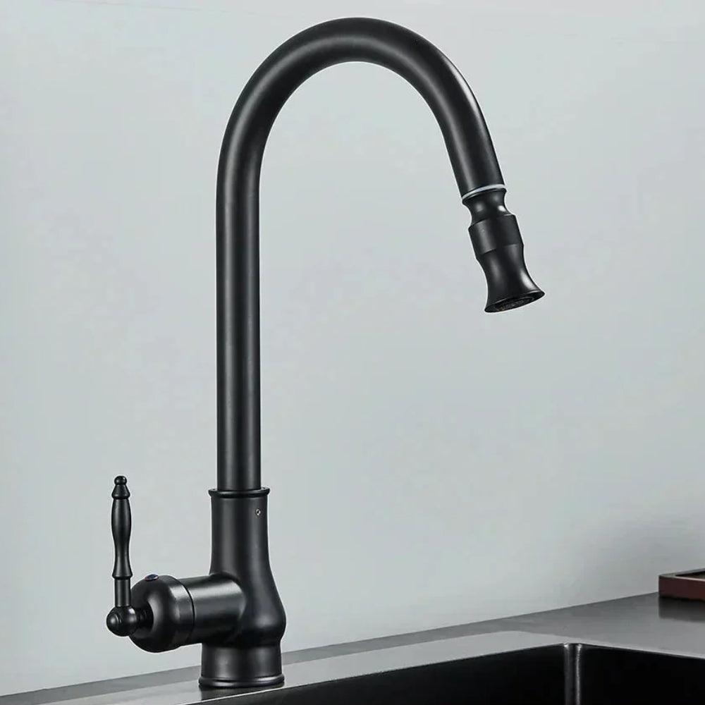 Vintage-Küchenarmatur – Zur Aufsatzmontage mit Schwenkauslauf und Mischbatterie