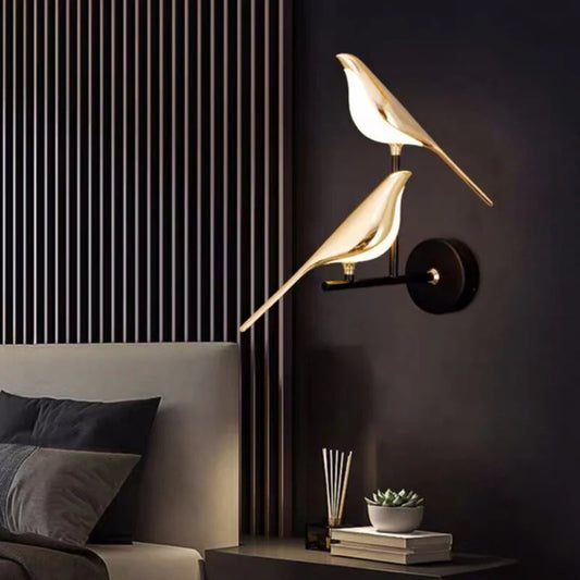 Vogel-Wandlampe – Skulpturaler Akzent mit mehreren Lichtmodi