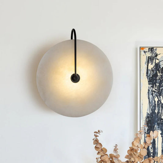 Wandleuchte im Mid-Century-Stil – LED-Leuchte mit Marmoroptik