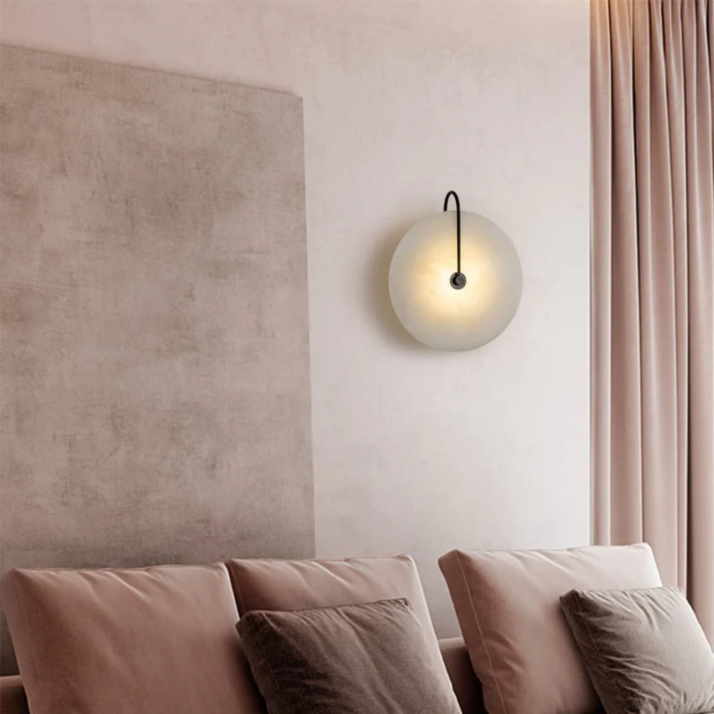 Wandleuchte im Mid-Century-Stil – LED-Leuchte mit Marmoroptik