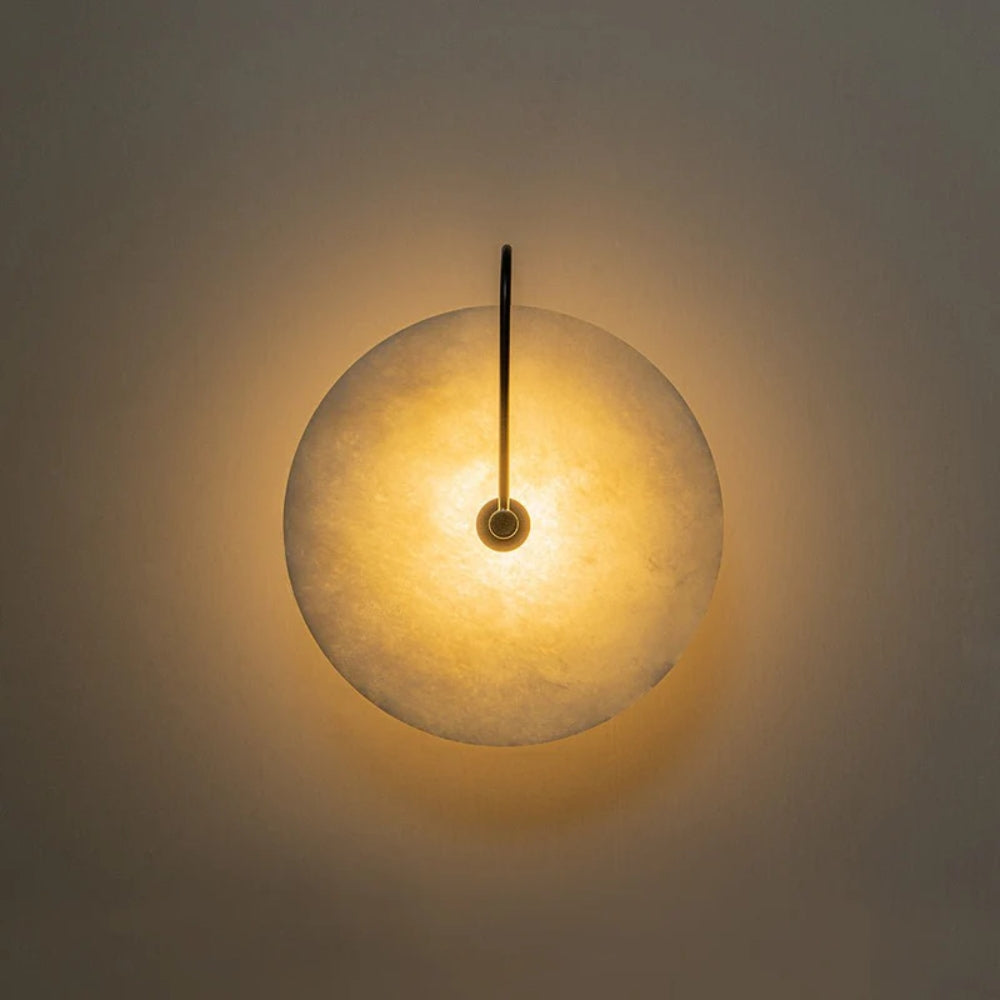 Wandleuchte im Mid-Century-Stil – LED-Leuchte mit Marmoroptik