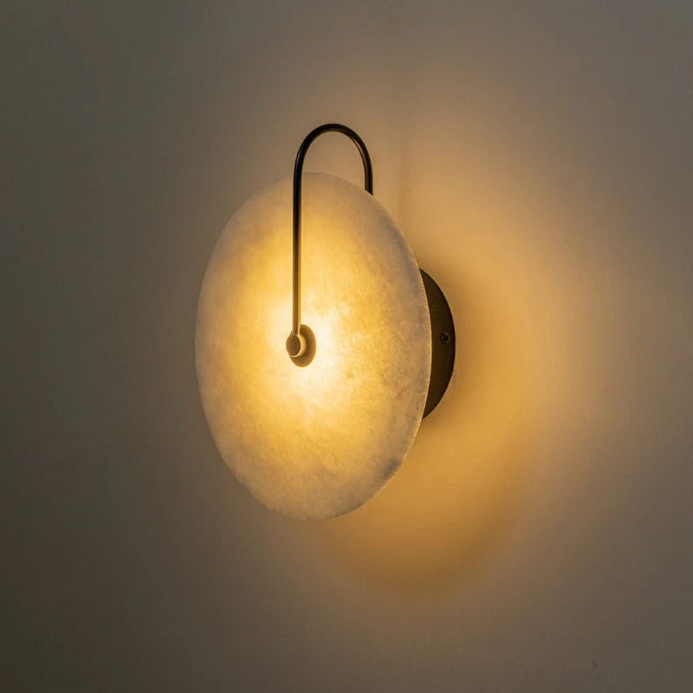 Wandleuchte im Mid-Century-Stil – LED-Leuchte mit Marmoroptik