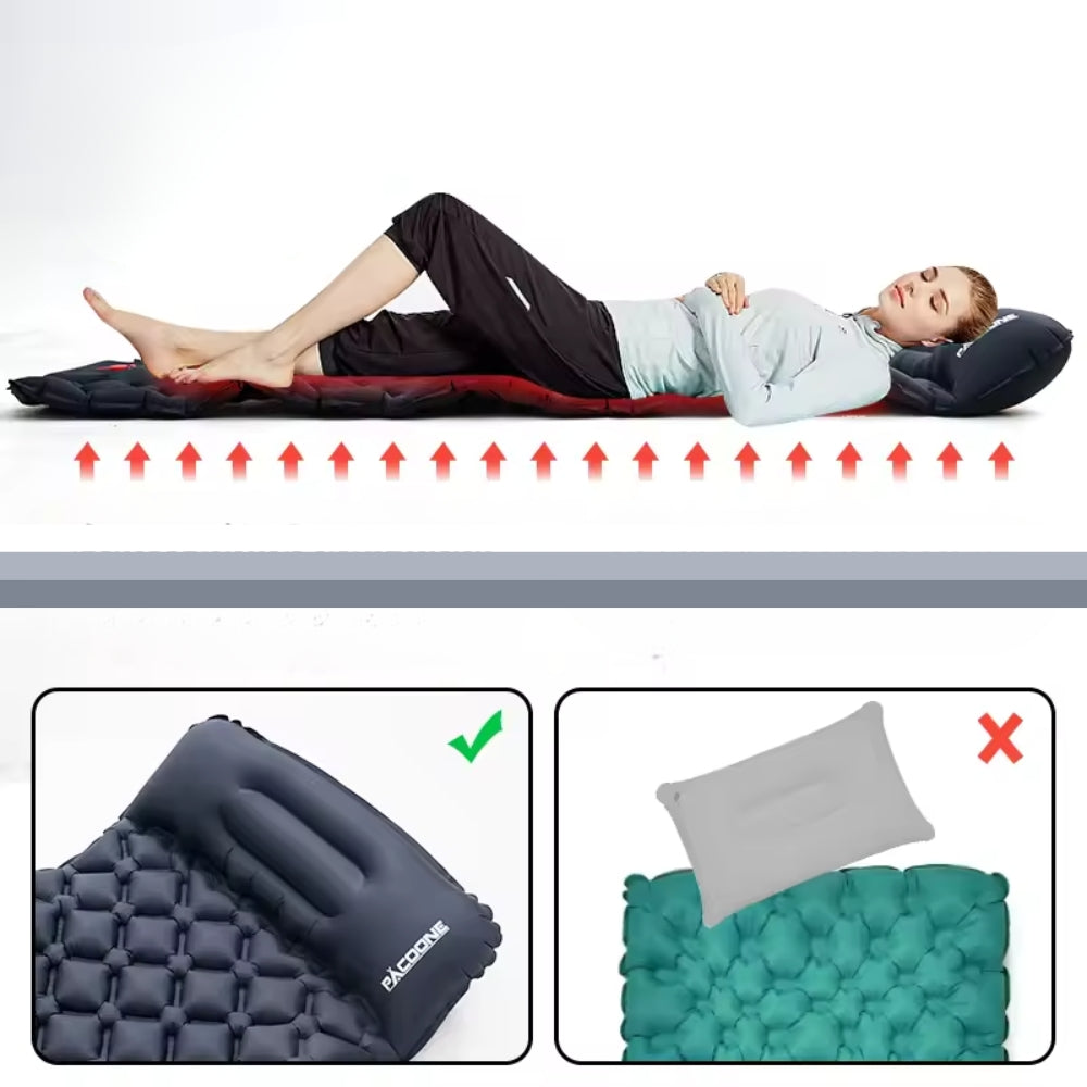 Wasserdichte Schlafmatte - Ultraleichte Wandermatratze mit integrierter Pumpe