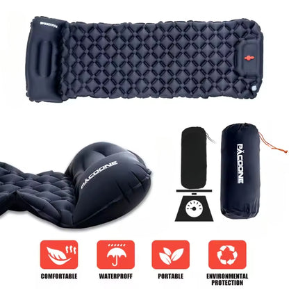 Wasserdichte Schlafmatte - Ultraleichte Wandermatratze mit integrierter Pumpe