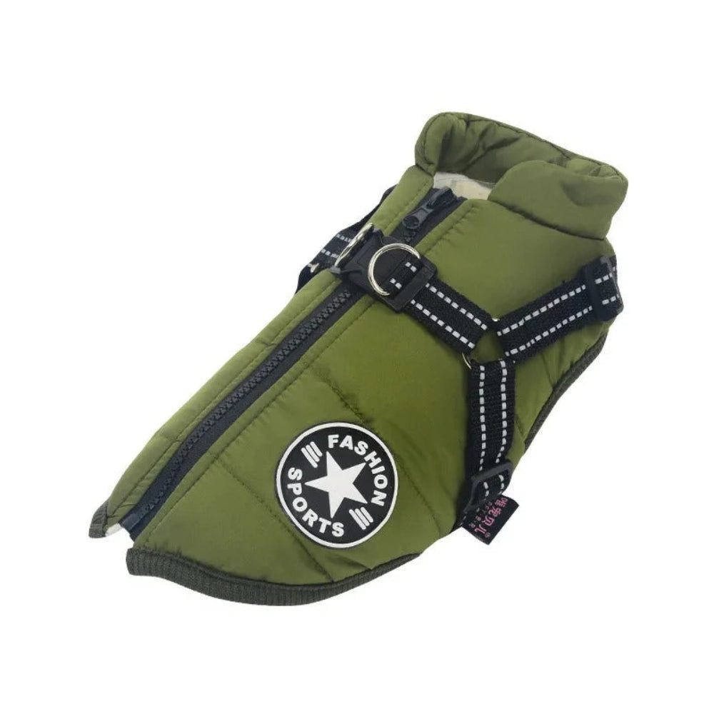 Wasserdichter Hundemantel - Warme Regenjacke mit Reflektor