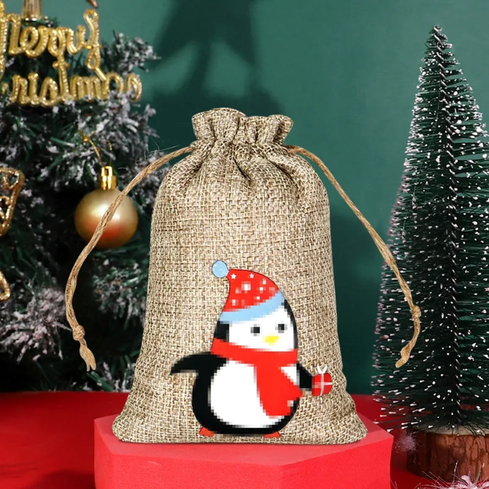 Weihnachtlicher Zugbeutel für Süßigkeiten – Festlicher Geschenksack für Leckereien