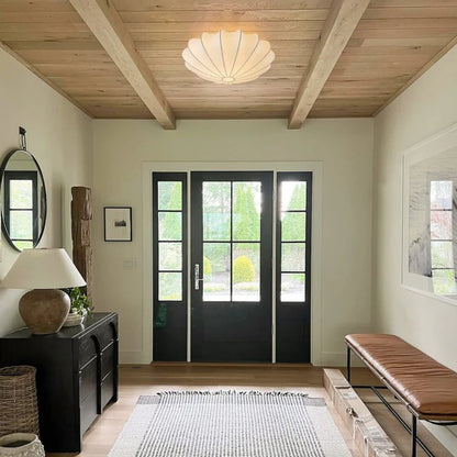 Weiße bündig montierte Deckenleuchte - Stoffschirm Niederquerschnitt-Beleuchtung