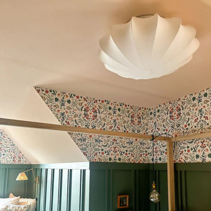 Weiße bündig montierte Deckenleuchte - Stoffschirm Niederquerschnitt-Beleuchtung