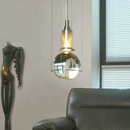 Weltkugel Pendelleuchte - Moderne Hängelampe mit sanftem Lichtschein