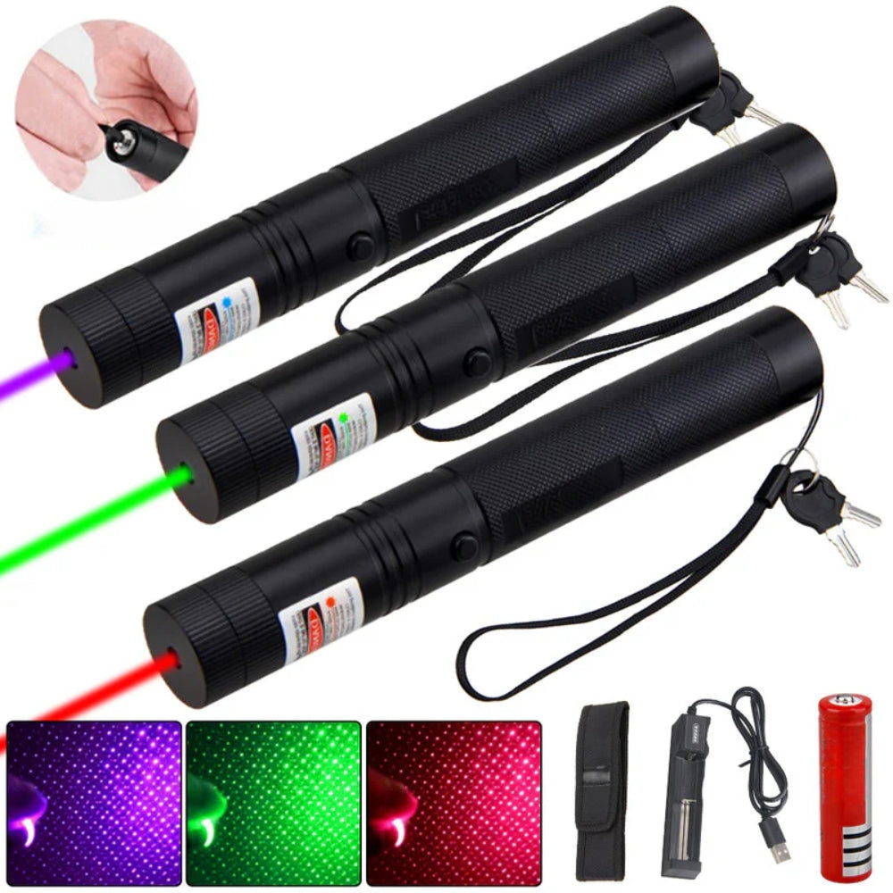 Wiederaufladbarer Laserpointer - gut sichtbarer Strahl für draußen