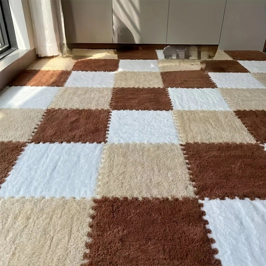 24-Teilige Winter Teppich Set – Plüschmatten für Wohnzimmer und Schlafzimmer