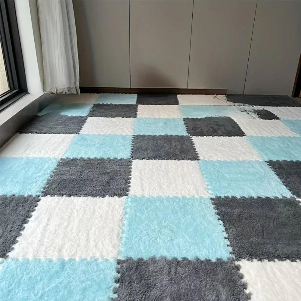 24-Teilige Winter Teppich Set – Plüschmatten für Wohnzimmer und Schlafzimmer