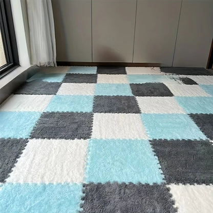 24-Teilige Winter Teppich Set – Plüschmatten für Wohnzimmer und Schlafzimmer