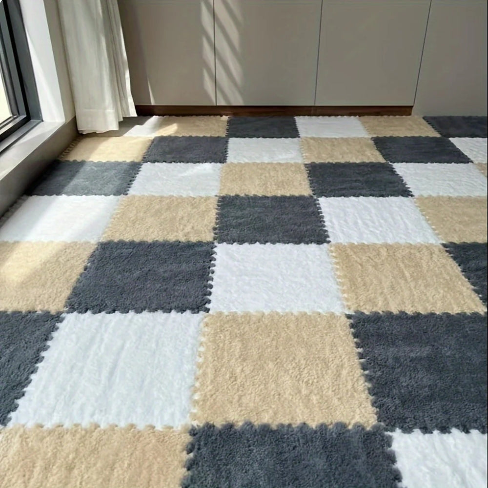 24-Teilige Winter Teppich Set – Plüschmatten für Wohnzimmer und Schlafzimmer