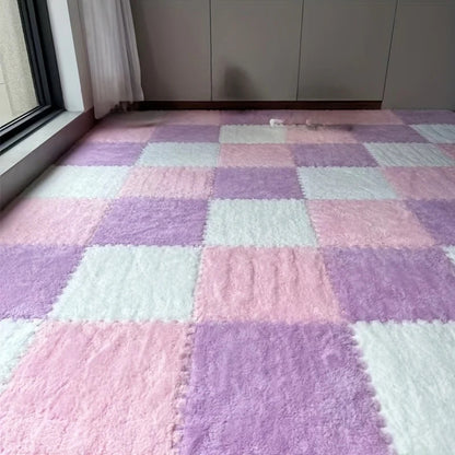 24-Teilige Winter Teppich Set – Plüschmatten für Wohnzimmer und Schlafzimmer