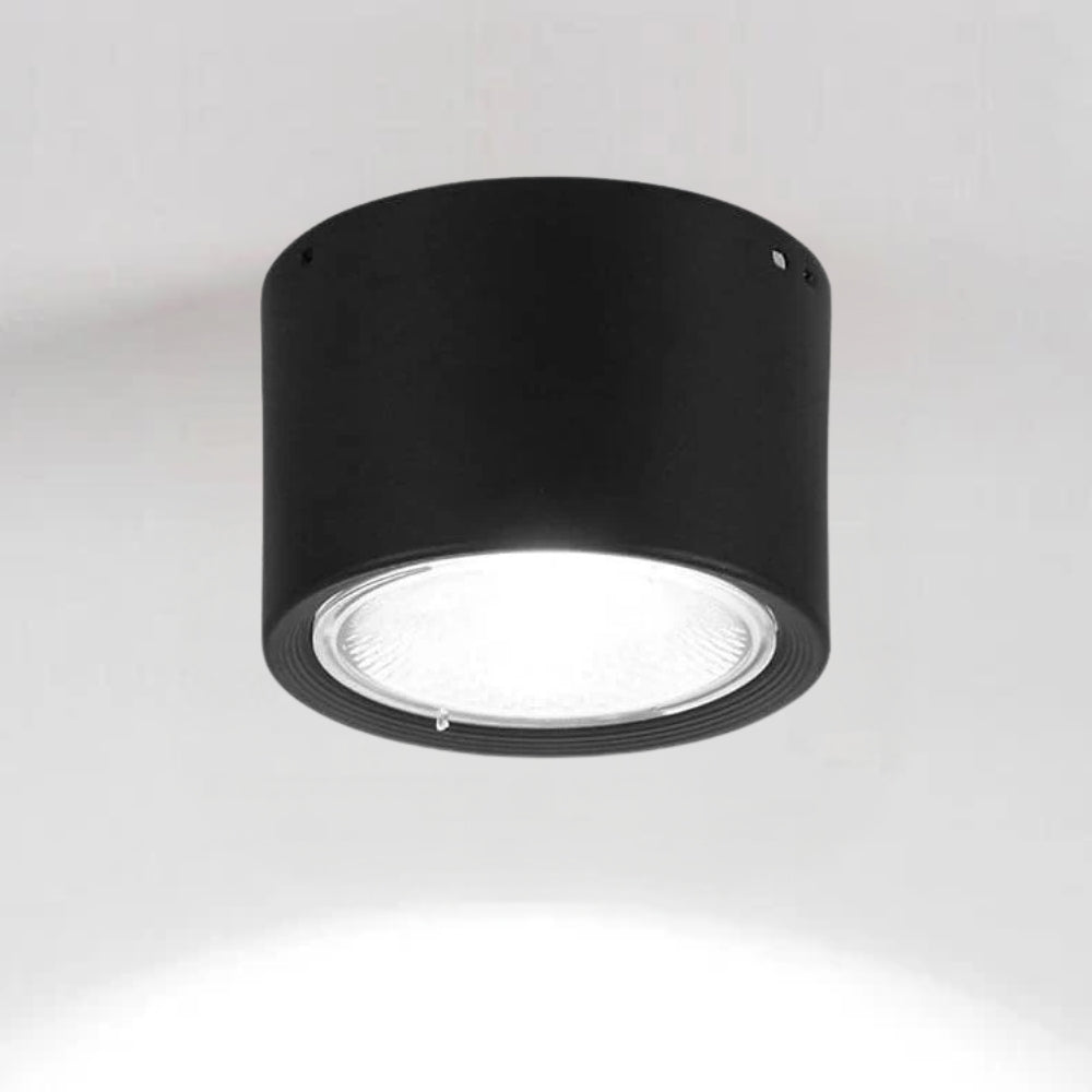 Zylinderförmige Deckenleuchte mit Flachmontage – Integrierte LED-Leuchte